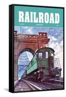 Railroad Magazine: Through the Storm, 1949-null-Framed Stretched Canvas