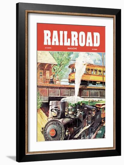 Railroad Magazine: Traveling, 1950-null-Framed Art Print