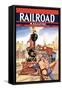 Railroad Magazine: Working on the Railroad, 1943-null-Framed Stretched Canvas
