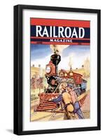 Railroad Magazine: Working on the Railroad, 1943-null-Framed Art Print