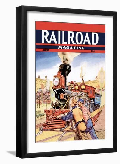 Railroad Magazine: Working on the Railroad, 1943-null-Framed Art Print