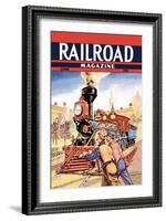 Railroad Magazine: Working on the Railroad, 1943-null-Framed Art Print