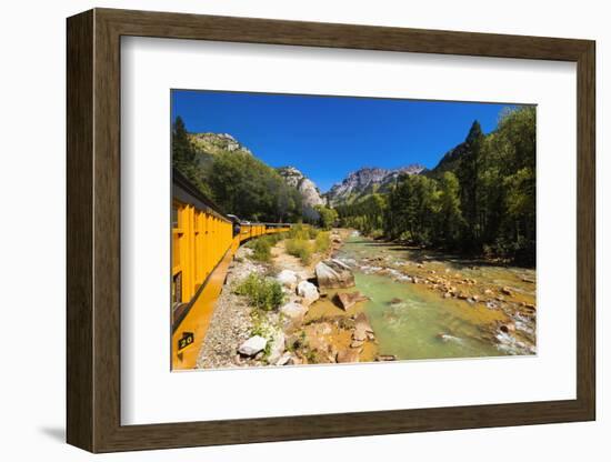 Railroad on the Animas River, San Juan National Forest, Colorado, USA-Russ Bishop-Framed Photographic Print