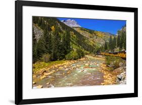 Railroad on the Animas River, San Juan National Forest, Colorado, USA-Russ Bishop-Framed Premium Photographic Print