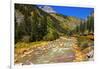 Railroad on the Animas River, San Juan National Forest, Colorado, USA-Russ Bishop-Framed Photographic Print