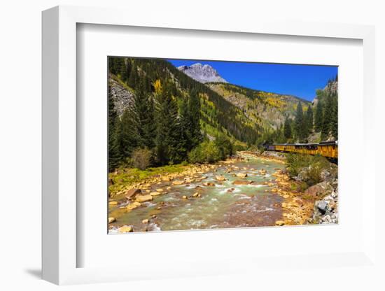 Railroad on the Animas River, San Juan National Forest, Colorado, USA-Russ Bishop-Framed Photographic Print