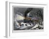 Railroad Snow Scene, 1872-Currier & Ives-Framed Giclee Print