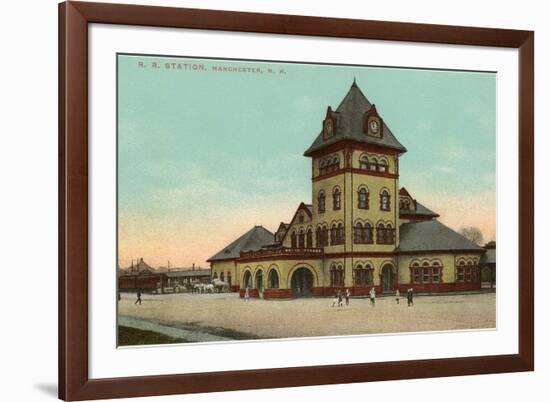 Railroad Station, Manchester, New Hampshire-null-Framed Premium Giclee Print