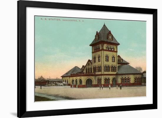 Railroad Station, Manchester, New Hampshire-null-Framed Premium Giclee Print