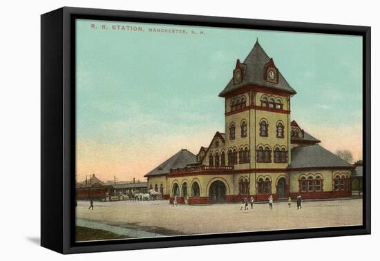 Railroad Station, Manchester, New Hampshire-null-Framed Stretched Canvas