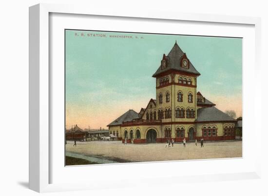 Railroad Station, Manchester, New Hampshire-null-Framed Art Print