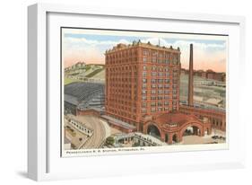 Railroad Station, Pittsburgh, Pennsylvania-null-Framed Art Print