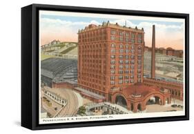 Railroad Station, Pittsburgh, Pennsylvania-null-Framed Stretched Canvas