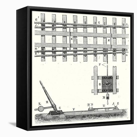 Railroad Switches-null-Framed Stretched Canvas