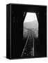 Railroad Tracks as Seen Through the Tunnel-Peter Stackpole-Framed Stretched Canvas