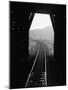 Railroad Tracks as Seen Through the Tunnel-Peter Stackpole-Mounted Photographic Print