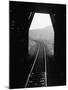 Railroad Tracks as Seen Through the Tunnel-Peter Stackpole-Mounted Photographic Print