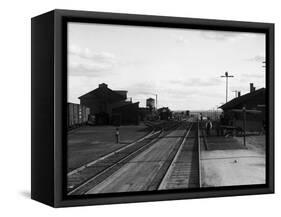 Railroad Tracks at Othello, WA, 1911-Asahel Curtis-Framed Stretched Canvas