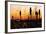 Railroad Tracks At Sunset-Patrick Poendl-Framed Art Print