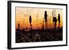 Railroad Tracks At Sunset-Patrick Poendl-Framed Art Print