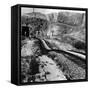 Railroad Tracks Damaged by an Earthquake-null-Framed Stretched Canvas