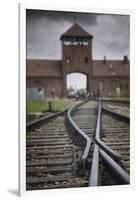 Railroad Tracks Leading into KL Auschwitz II-Jon Hicks-Framed Premium Photographic Print