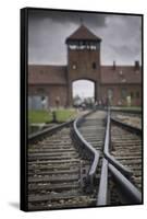 Railroad Tracks Leading into KL Auschwitz II-Jon Hicks-Framed Stretched Canvas