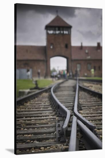 Railroad Tracks Leading into KL Auschwitz II-Jon Hicks-Stretched Canvas