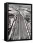 Railroad Tracks Leading to World's Biggest Coal-Fueled Generating Plant, under Construction by TVA-Margaret Bourke-White-Framed Stretched Canvas