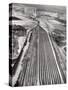 Railroad Tracks Leading to World's Biggest Coal-Fueled Generating Plant, under Construction by TVA-Margaret Bourke-White-Stretched Canvas