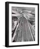 Railroad Tracks Leading to World's Biggest Coal-Fueled Generating Plant, under Construction by TVA-Margaret Bourke-White-Framed Photographic Print