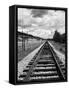 Railroad Tracks Stretching into the Distance-Philip Gendreau-Framed Stretched Canvas