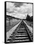 Railroad Tracks Stretching into the Distance-Philip Gendreau-Framed Stretched Canvas