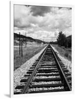 Railroad Tracks Stretching into the Distance-Philip Gendreau-Framed Photographic Print