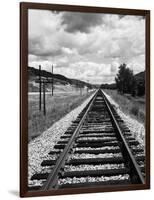 Railroad Tracks Stretching into the Distance-Philip Gendreau-Framed Photographic Print