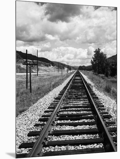 Railroad Tracks Stretching into the Distance-Philip Gendreau-Mounted Photographic Print