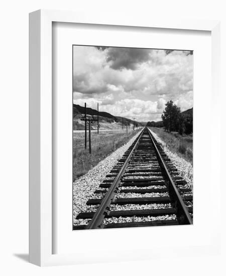 Railroad Tracks Stretching into the Distance-Philip Gendreau-Framed Photographic Print