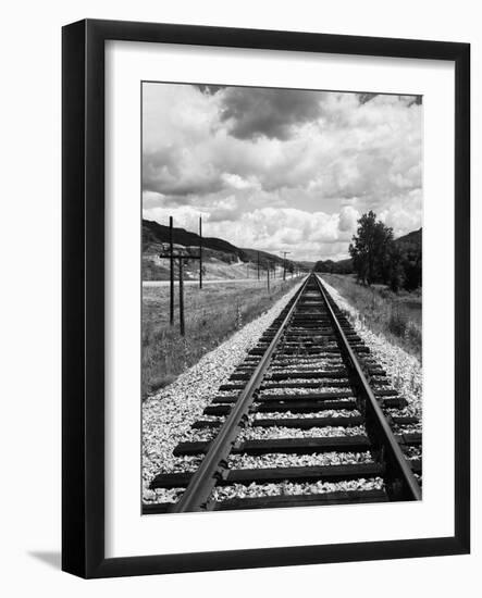 Railroad Tracks Stretching into the Distance-Philip Gendreau-Framed Photographic Print