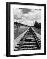 Railroad Tracks Stretching into the Distance-Philip Gendreau-Framed Photographic Print