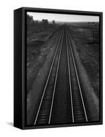 Railroad Tracks-Andreas Feininger-Framed Stretched Canvas