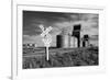 Railroad with Large Grain Stores-Rip Smith-Framed Photographic Print