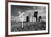 Railroad with Large Grain Stores-Rip Smith-Framed Photographic Print