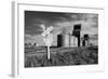 Railroad with Large Grain Stores-Rip Smith-Framed Photographic Print