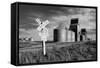 Railroad with Large Grain Stores-Rip Smith-Framed Stretched Canvas