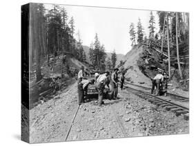 Railroad Workers, Circa 1919-Asahel Curtis-Stretched Canvas