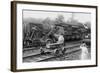 Railroad Wreck-null-Framed Art Print