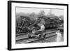 Railroad Wreck-null-Framed Art Print