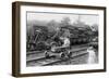 Railroad Wreck-null-Framed Art Print