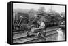 Railroad Wreck-null-Framed Stretched Canvas