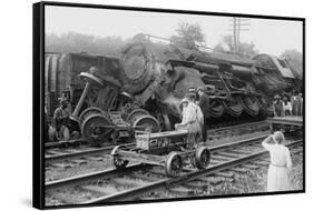 Railroad Wreck-null-Framed Stretched Canvas